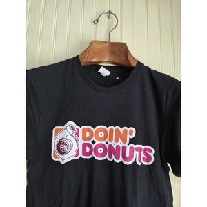 Doin Donuts Turbo Graphic T-Shirt Mens Small Black Cotton MMCT ST-1339727